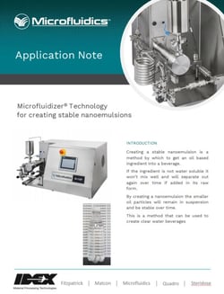 Appnote Nanoemulsions Beverages