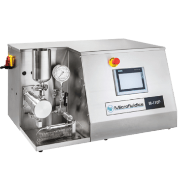 Reducing particle size with a Microfluidizer processor