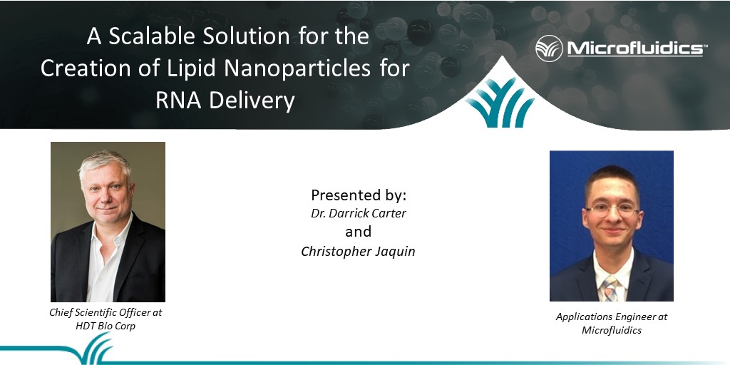 A Scalable Solution for the Creation of Lipid Nanoparticles for RNA Delivery A Scalable Solution for the Creation of Lipid Nanoparticles for RNA Delivery
