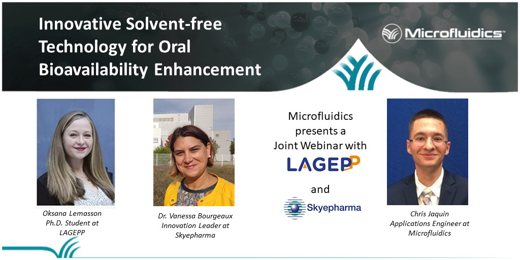 Webinar Innovative Solvent-free Technology for Oral Bioavailability Enhancement